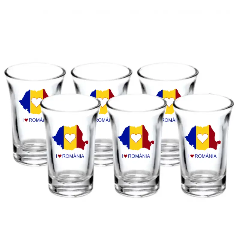 I love romania harta, set 6 pahare shout, model 59bs